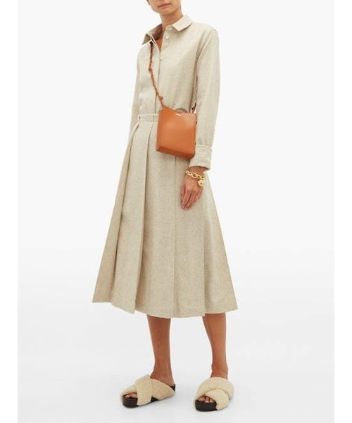 JIL SANDER(ジルサンダー)の「Jil Sander - Small Knotted Strap Leather Cross Body Bag - Womens - Tan(ショルダーバッグ・レディース・Brown・One Size)」の4枚目の写真