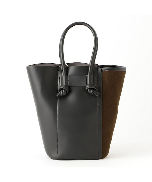 LE VERNIS（ル・ベルニ）の「【LE VERNIS】ハーフトートバッグ 192-210542（トートバッグ・レディース・ホワイト/ブラック・X）」の2枚目の写真