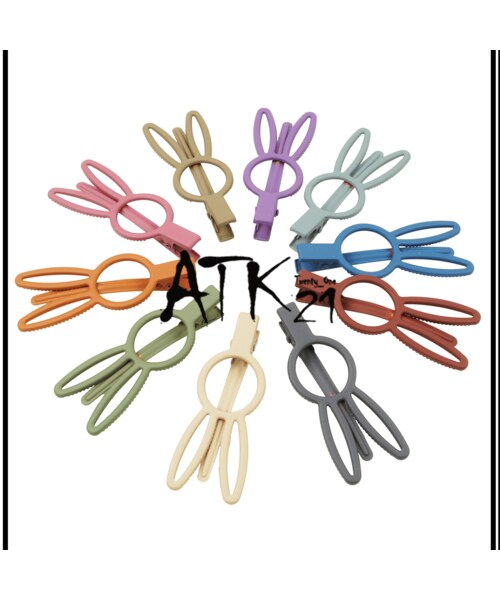 No Brand ノーブランド の マットカラー ラビットモチーフ ウサギ ヘアクリップ 髪留め 前髪 サイド留め 簡単ヘアアレンジ キッズ 子供 大人可愛い レディース ヘアアクセサリー Hd バレッタ ヘアクリップ Wear