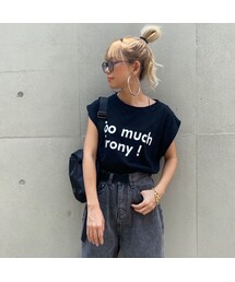 no brand | キャップスリーブTOPS｢TOO MACHI｣(ニット/セーター)