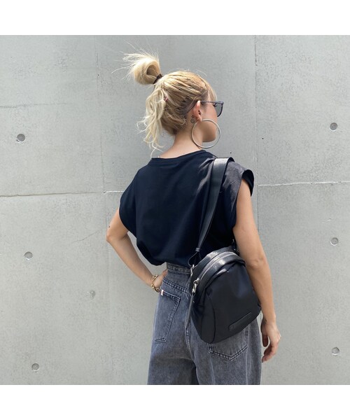 no brand（ノーブランド）の「キャップスリーブTOPS｢TOO MACHI｣（ニット/セーター・レディース・その他）」の2枚目の写真