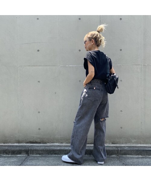 no brand（ノーブランド）の「キャップスリーブTOPS｢TOO MACHI｣（ニット/セーター・レディース・その他）」の4枚目の写真