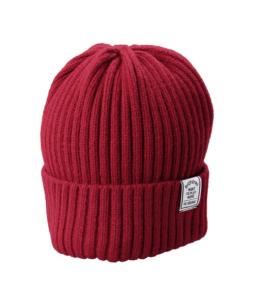 BRANSHES(ブランシェス)の「シンプルニットワッチ(ニットキャップ/ビーニー・キッズ・エンジ/杢グレー/ブラック・S~L)」の1枚目の写真