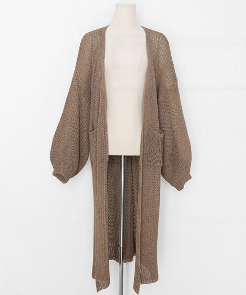 DHOLIC（ディーホリック）の「オープンポケットカーディガン（カーディガン/ボレロ・レディース・ブラウン/ブラック/ベージュ・FREE）」の3枚目の写真