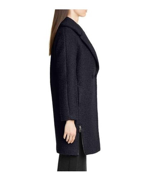 EMPORIO ARMANI（エンポリオアルマーニ）の「Emporio Armani Boiled Wool Blend Cocoon Coat（ジャケット/アウター・レディース・Blue・16 Us / 52 It/12 Us / 48 It/6 Us / 42 It/14 Us / 50 It/10 Us / 46 It/4 Us / 40 It/0 Us / 36 It/8 Us / 44 It/2 Us / 38 It）」の5枚目の写真