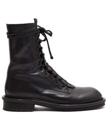 Ann DEMEULEMEESTER | Ann Demeulemeester - Double Lace Up Leather Boots - Womens - Black(ブーツ)
