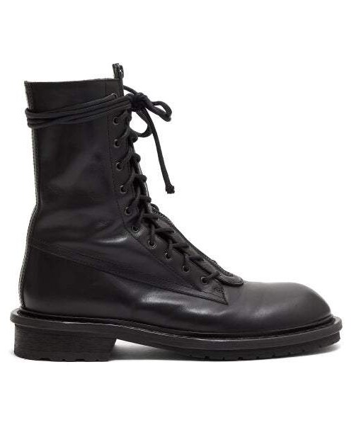 ブーツレディース Leather ann demeulemeester ブーツ Ann