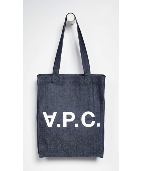 A.P.C.(アーペーセー)の「A.P.C. Laure Tote(トートバッグ・レディース・Blue・One Size)」の1枚目の写真