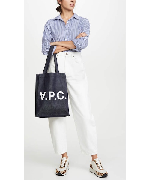 A.P.C.(アーペーセー)の「A.P.C. Laure Tote(トートバッグ・レディース・Blue・One Size)」の6枚目の写真