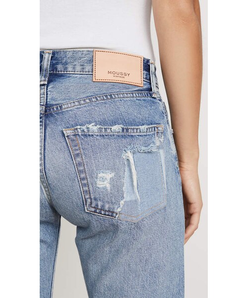 MOUSSY(マウジー)の「MOUSSY VINTAGE Norwalk Straight Jeans(デニムパンツ・レディース・Blue・24/25/26/27/28/29/30/31)」の4枚目の写真
