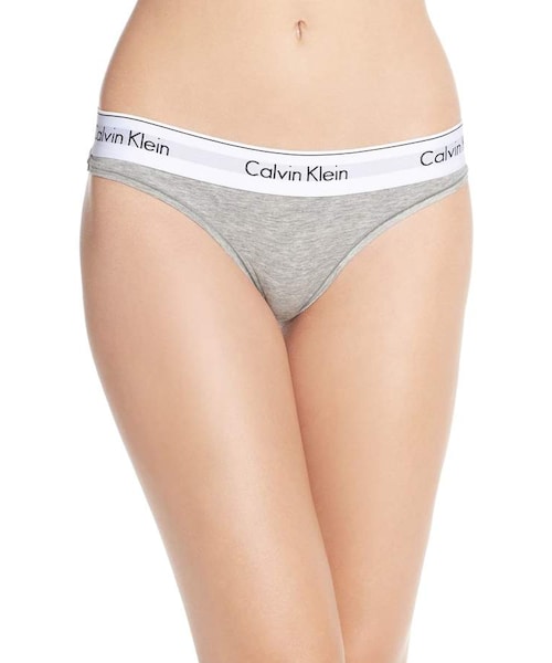 Calvin Klein（カルバン・クライン）の「Calvin Klein Logo Thong（その他アンダーウェア/インナー・レディース・Black/Gray・Medium/Large/Small）」の2枚目の写真