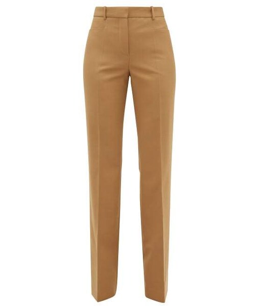 LTS Tall Women's Camel Brown Ribbed Kick Flare Trousers | Long Tall Sally
