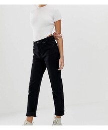 Bershka straight leg jeans in black