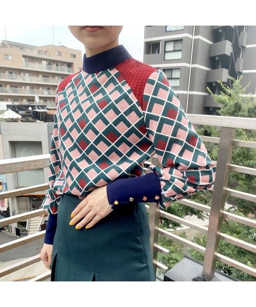 starblinc(スターブリンク)の「チェックバイカラーヨークプルオーバー(ポロシャツ・レディース・その他)」の1枚目の写真