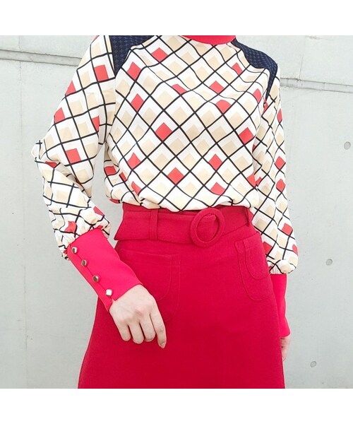 starblinc(スターブリンク)の「チェックバイカラーヨークプルオーバー(ポロシャツ・レディース・その他)」の3枚目の写真