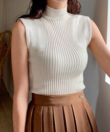 DHOLIC | ハイネックリブスリーブレス(タンクトップ)