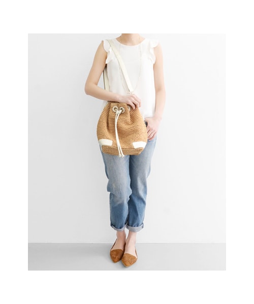 RODE SKO(ロデスコ)の「ラウンドペーパーバッグ(その他・レディース・OFF/BLACK/GREEN・FREE)」の4枚目の写真