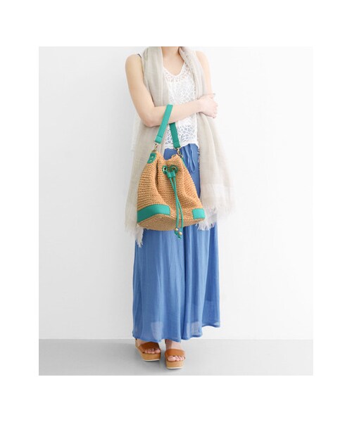 RODE SKO(ロデスコ)の「ラウンドペーパーバッグ(その他・レディース・OFF/BLACK/GREEN・FREE)」の6枚目の写真