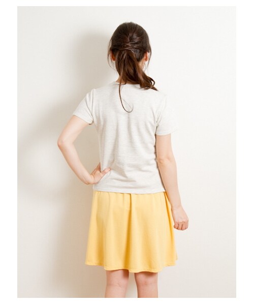 earth music&ecology（アースミュージックアンドエコロジー）の「・レースフロントスウェットプルオーバー（カットソー・レディース・アイボリー/杢ホワイト/杢グレー・F）」の6枚目の写真