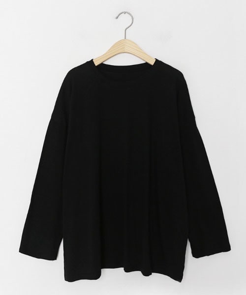 DHOLIC(ディーホリック)の「コットンラウンドTシャツ(Tシャツ/カットソー・レディース・グリーン/ピンク/ブラック/ホワイト/ベージュ・FREE)」の3枚目の写真