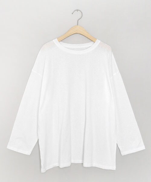 DHOLIC(ディーホリック)の「コットンラウンドTシャツ(Tシャツ/カットソー・レディース・グリーン/ピンク/ブラック/ホワイト/ベージュ・FREE)」の2枚目の写真