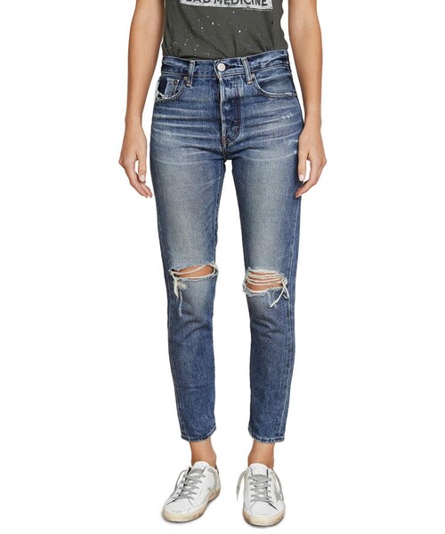 MOUSSY（マウジー）の「MOUSSY VINTAGE Beckton Tapered Jeans（デニムパンツ・レディース・Blue・24/25/26/27/28/29/30/31）」の4枚目の写真