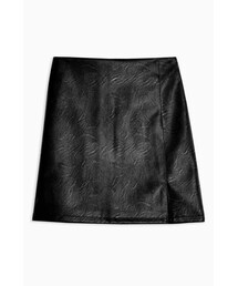 TOPSHOP | Topshop Black Leather Look Mini Skirt(スカート)