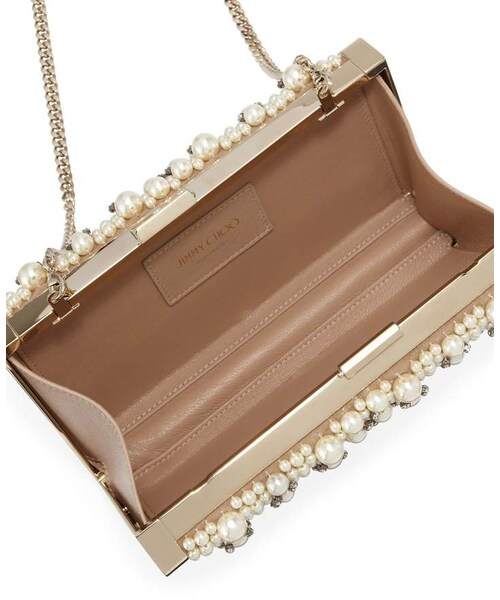 JIMMY CHOO（ジミーチュウ）の「Jimmy Choo J Box Pearly Box Clutch Bag（クラッチバッグ・レディース・Pink・One Size）」の3枚目の写真