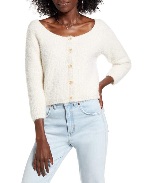 Cotton Emporium（）の「Cotton Emporium Eyelash Crop Cardigan（カーディガン/ボレロ