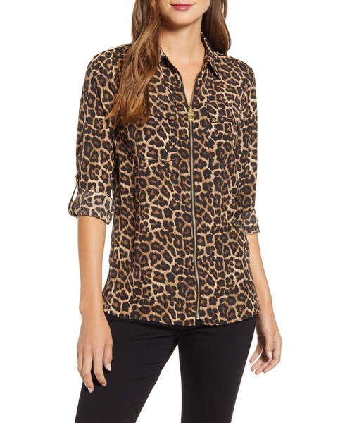 michael kors leopard shirt
