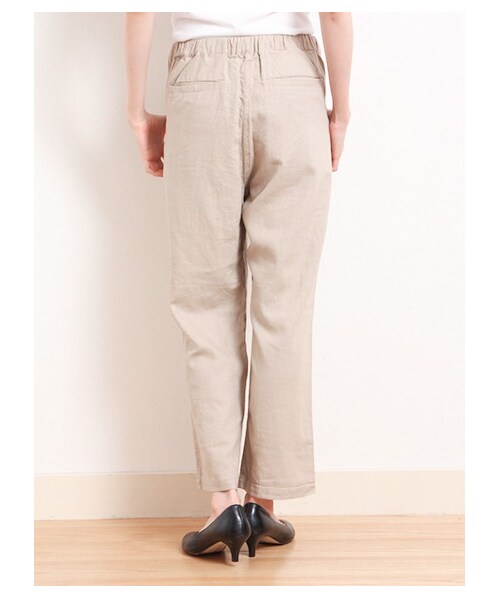 Green Parks fuuwa（グリーンパークスフーワ）の「・イージーフルレングスパンツ（パンツ・レディース・オフホワイト/ベージュ/ネイビー・F）」の6枚目の写真