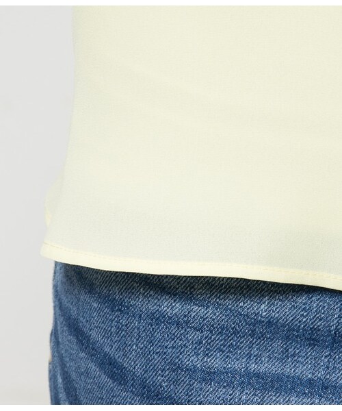 ROPE' PICNIC（ロペピクニック）の「ジョーゼット配色ノースリーブブラウス（ブラウス/シャツ・レディース・ホワイト/キナリ/ネイビー・38）」の10枚目の写真