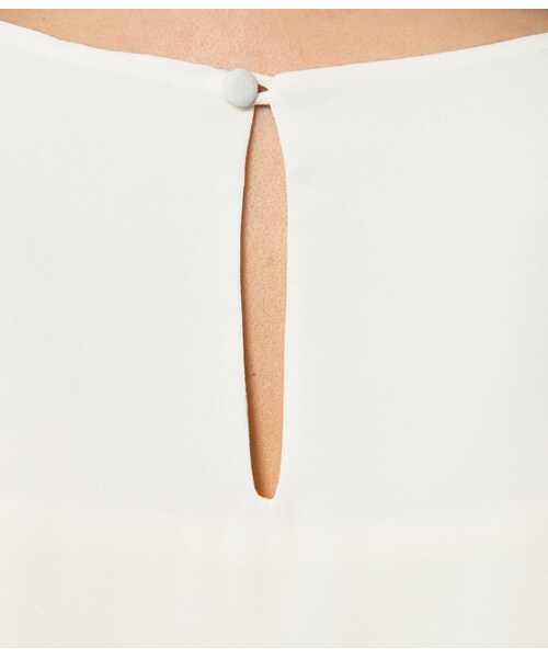 ROPE' PICNIC（ロペピクニック）の「ジョーゼット配色ノースリーブブラウス（ブラウス/シャツ・レディース・ホワイト/キナリ/ネイビー・38）」の11枚目の写真