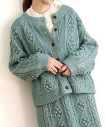 Crisp | ポンポンケーブルカーディガン(カーディガン/ボレロ)