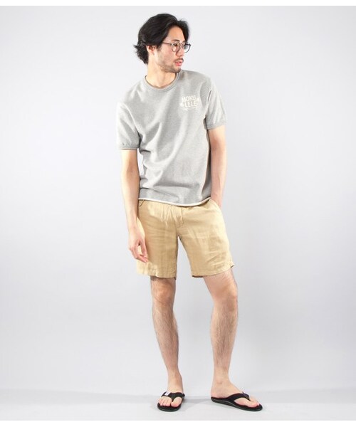 ADAM ET ROPE'（アダムエロペ）の「【OCEANS7月号掲載】別注【REIGNING CHAMP】スウェットTシャツ（Ｔシャツ/カットソー・メンズ・ブラック/グレー・S/M）」の10枚目の写真