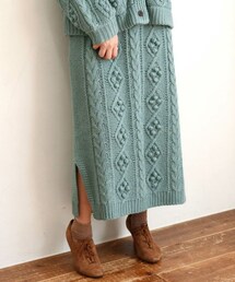 Crisp | ポンポンケーブルニットスカート(スカート)