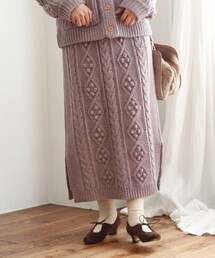 Crisp | ポンポンケーブルニットスカート(スカート)