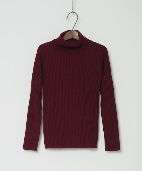 Crisp（クリスプ）の「タートルネックニット（ニット/セーター・レディース・グリーン/アイボリー/ワイン・FREE）」の3枚目の写真