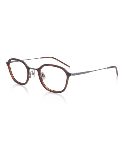 JINS（ジンズ）の「【Modern classic combi】（メガネ・ライトグレー(291)/ペールイエロー(121)/ブラウンデミ(386)/マットブラック(497)・Medium 48□23-147○37）」の3枚目の写真