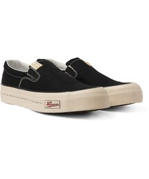 visvim Skagway Leather-Trimmed Canvas Slip-On Sneakers