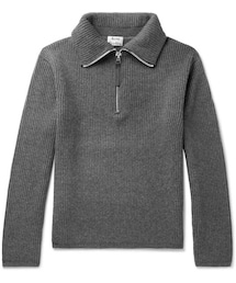 Acne Studios | Acne Studios Korman Ribbed Wool-Blend Half-Zip Sweater(ニット/セーター)