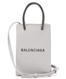 Balenciaga - Shopping Mini Leather Cross Body Bag - Womens - Grey