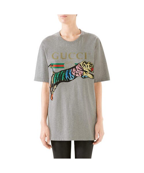 Gucci グッチ の Gucci Oversize Tiger Graphic Cotton T Shirt Tシャツ カットソー Wear