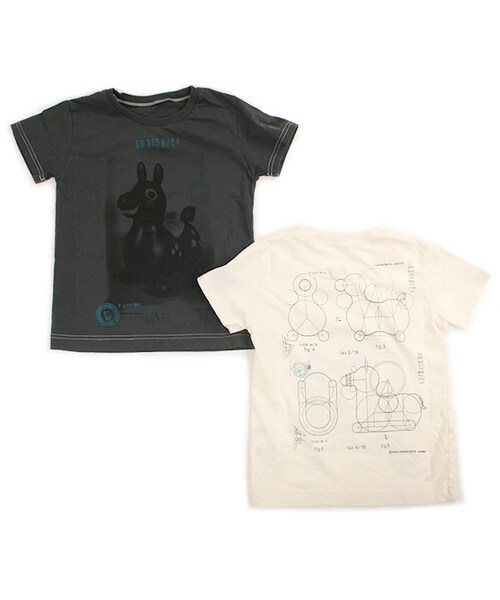 BOOFOOWOO(ブーフーウー)の「キッズサイズ ショートスリーブTee(ヴィンテージRody)(トップス・キッズ・グレー/ナチュラル・XS(80~90cm)/S(100~110cm)/M(120~130cm))」の7枚目の写真