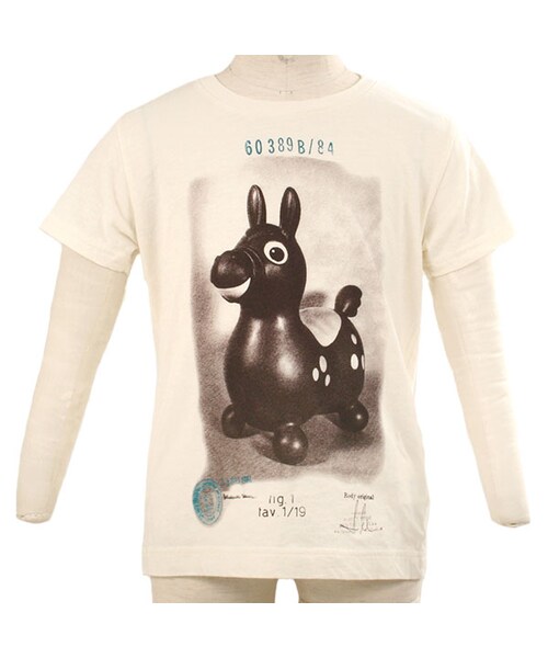 BOOFOOWOO(ブーフーウー)の「キッズサイズ ショートスリーブTee(ヴィンテージRody)(トップス・キッズ・グレー/ナチュラル・XS(80~90cm)/S(100~110cm)/M(120~130cm))」の1枚目の写真