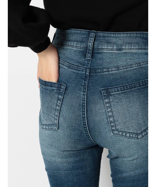 RESEXXY（リゼクシー）の「裏起毛デニムスキニーパンツ（デニムパンツ・インディゴ/ブラック・S/M/XS）」の14枚目の写真
