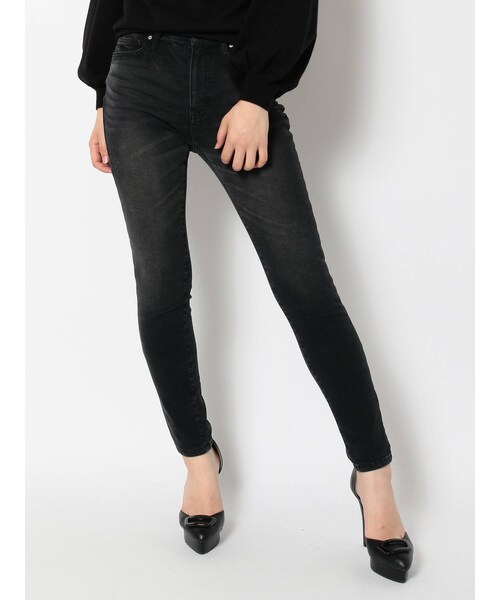 RESEXXY（リゼクシー）の「裏起毛デニムスキニーパンツ（デニムパンツ・インディゴ/ブラック・S/M/XS）」の2枚目の写真