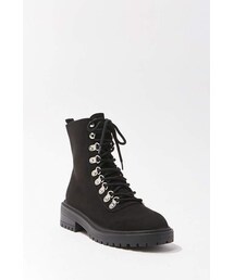 Forever 21 Faux Suede Combat Boots