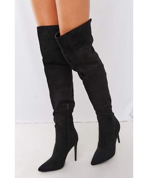 FOREVER 21(フォーエバー トゥエンティーワン)の「Forever 21 Faux Leather Slouchy Boots(ブーツ・レディース・Black・5.5/6/6.5/7/7.5/8/8.5/9/10)」の1枚目の写真