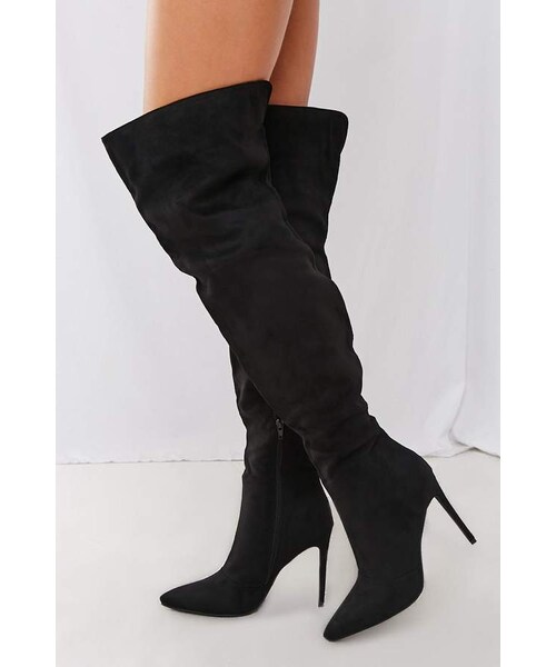 FOREVER 21(フォーエバー トゥエンティーワン)の「Forever 21 Faux Leather Slouchy Boots(ブーツ・レディース・Black・5.5/6/6.5/7/7.5/8/8.5/9/10)」の3枚目の写真